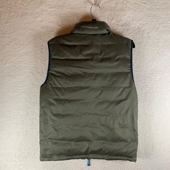 Southern Tide Men's The Skipjack Duck Down Puffer Vest Jacket Green Size S 8826 - Picture 10 of 13
